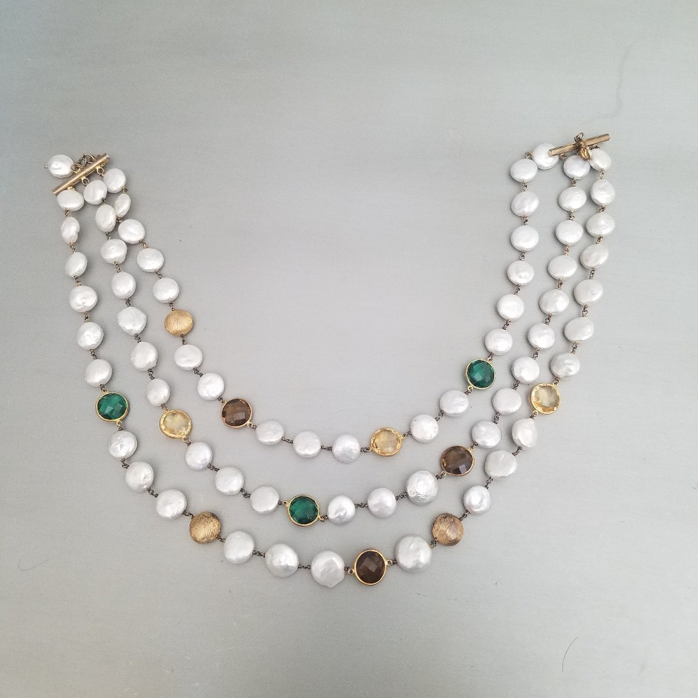 Exquisite Pearl and Gemstone Necklace